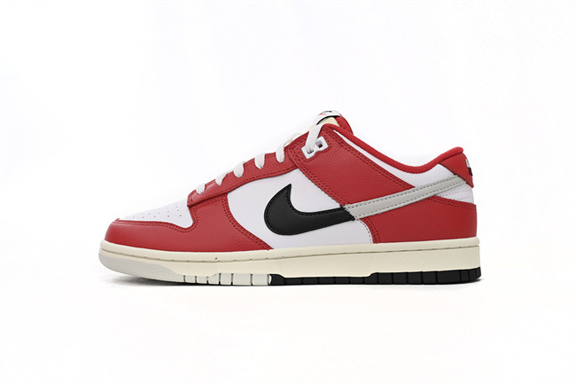 Men's Dunk Low Red/White Shoes 0400